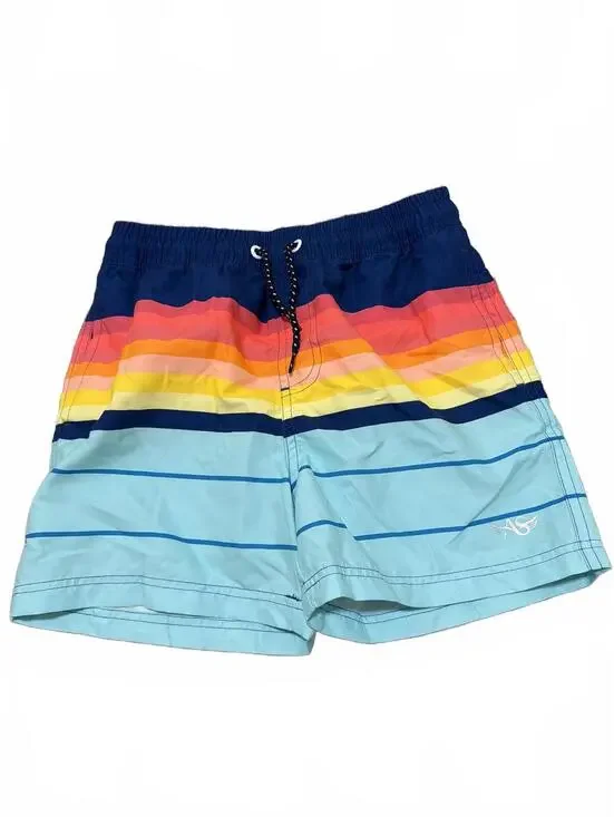 Boys Colorful Striped Swim Shorts 8 Years