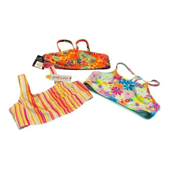 Bundle Girl's Swim Tops Size L