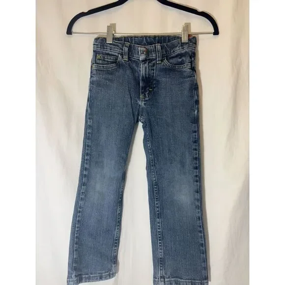 Carters Carpenter Fit Blue Jeans Boys‎ 4T Adjustable Waist 100% Cotton Denim G9