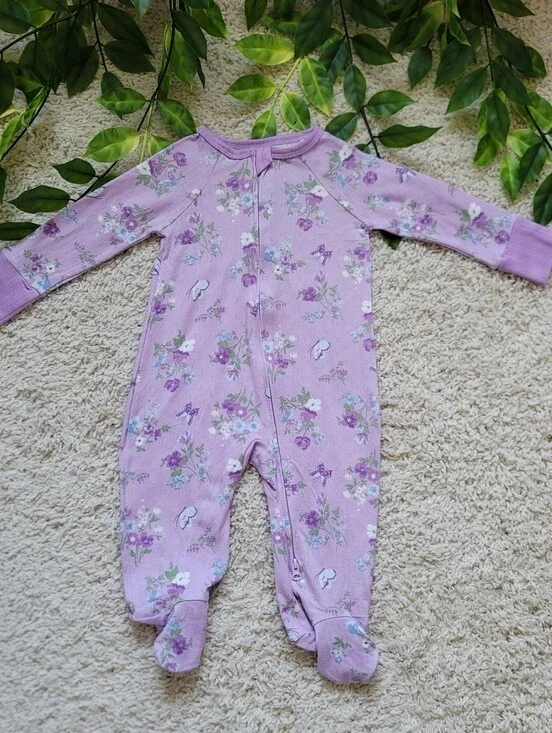 Baby Girl Floral & Butterflies Sleeper (6-9 Months)