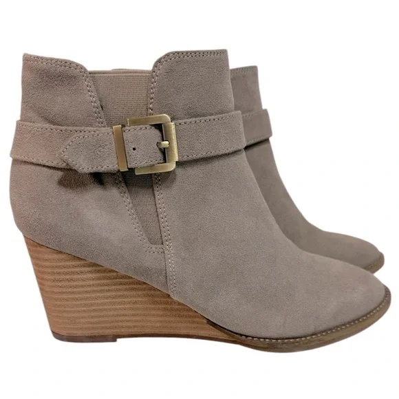 Blondo Natalia Suede Waterproof Ankle‎ Boot Bootie Tan Size 9.5