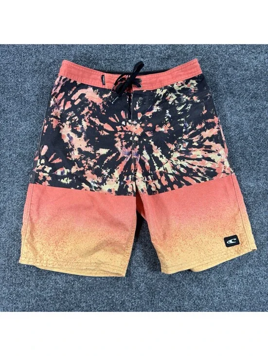 O'Neill Boys Board Shorts Radicool Orange Black Boardies Surf Beach