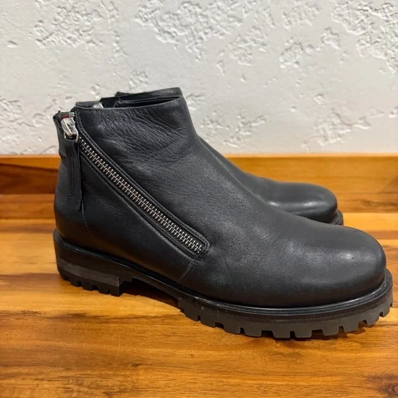 Halmanera 35mm Black Leather Ankle Boots