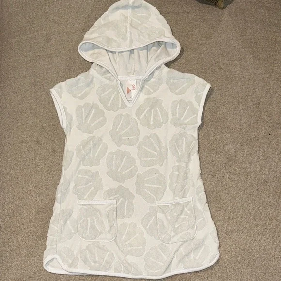 Gray Shell Patterned Cover-Up