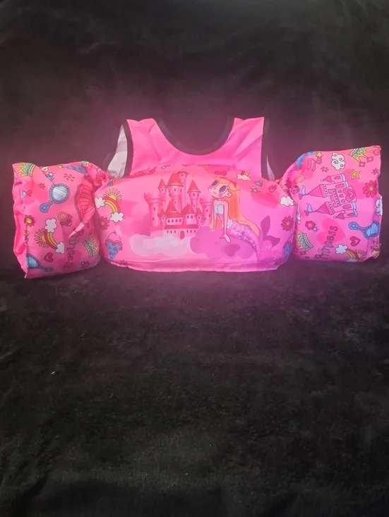 Pink Princess Float Swim Vest with Arm Bands