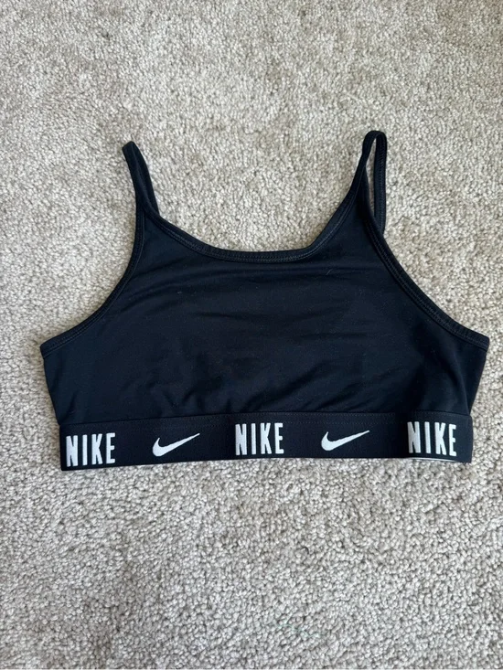 Nike Black Girls' Logo Elastic Sports Bra