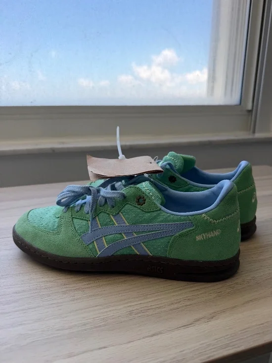 ASICS Green Sneakers Size 7 | New with Tags | Suede & Mesh Athletic Shoes