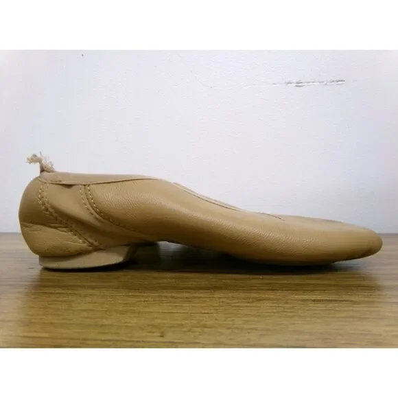 Pre-Owned Dance Jazz Shoes Revolution 656 Adult 5M Pull On Leather Split Sole
