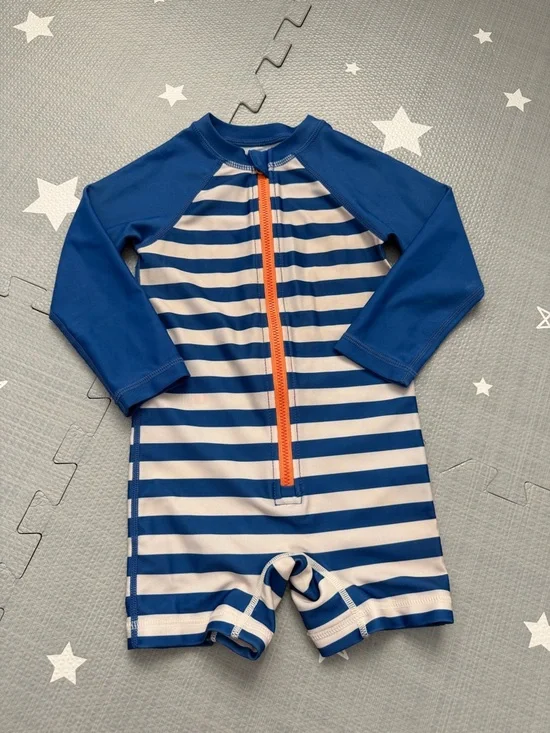 Tea Collection - Striped Rash Guard Swimsuit, 12-18 months