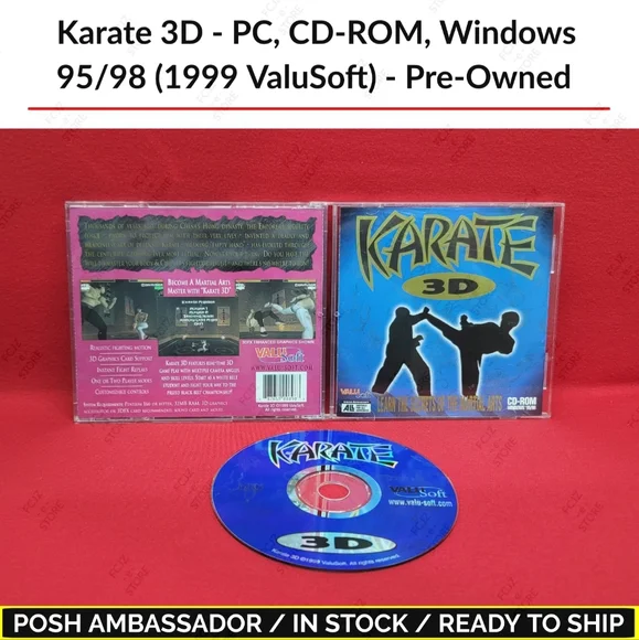 Karate 3D - PC, CD-ROM, Windows 95/98 (1999 ValuSoft) - Pre-Owned