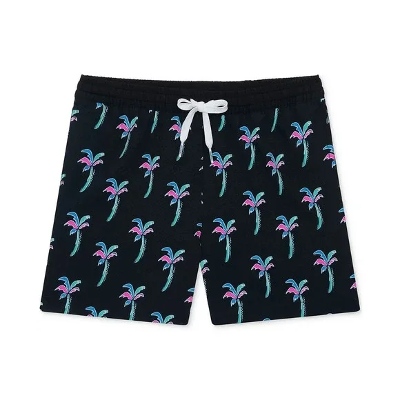 NEW Chubbies The Havana Nights Swim Trunks Youth XL 18/20 Palm Tree Print Black