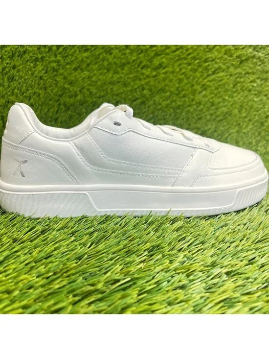 Flux Footwear Adapt Leather Trainer White Womens Size 9 Athletic Shoes Sneakers