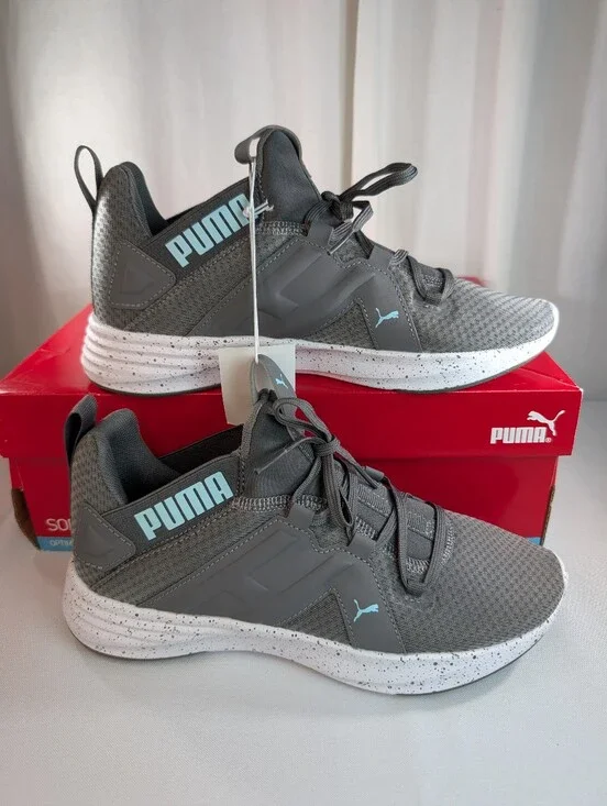 Puma Contempt Demi Mesh Women's Running Walking Sneakers Gray And Teal