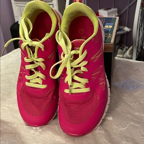 Danskin Now Pink and Yellow Athletic Shoes