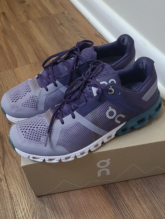 On Running Women's Purple Athletic Running Shoes with Teal Accents