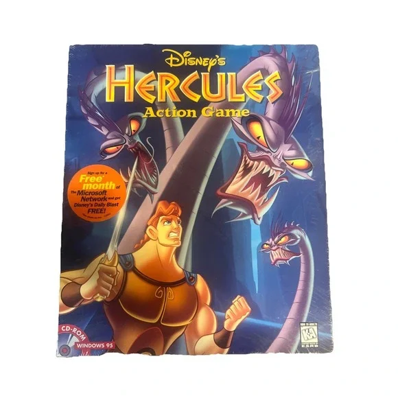 Disney's Hercules Action Game (PC, 1997) Big Box Sealed Windows 95