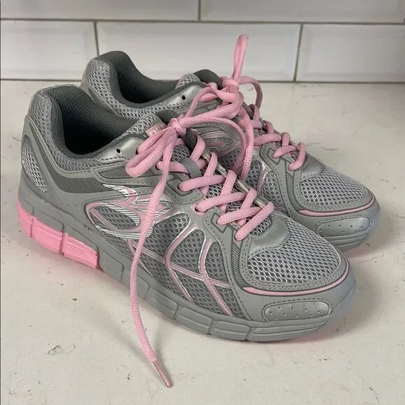 Gravity Defyer Women's G-Defy Super Walk Gray Pink Athletic Shoes 8 US