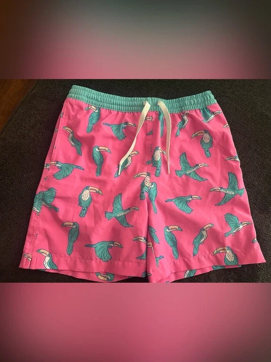 chubbies Teal & Pink Youth Swim Shorts