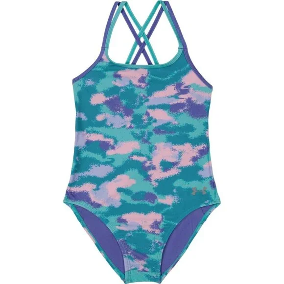 Under Armour Girls One Piece Swimsuit, UPF 50+ Sun Protection 4Y