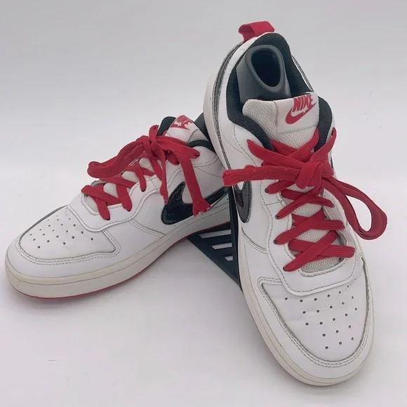Nike Court Borough 2 Low White Very Berry Shoes Youth Size 6.0Y #DM0110-100