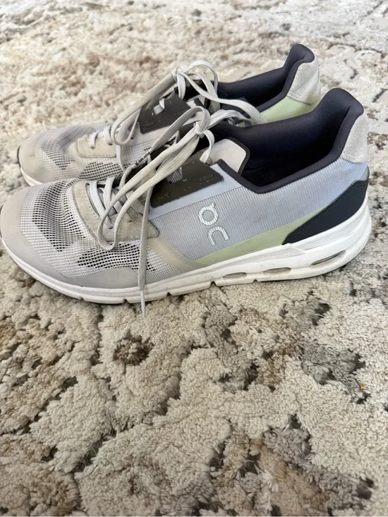 On Cloudnova Women's Athletic Sneakers - Light Gray with Pale Green