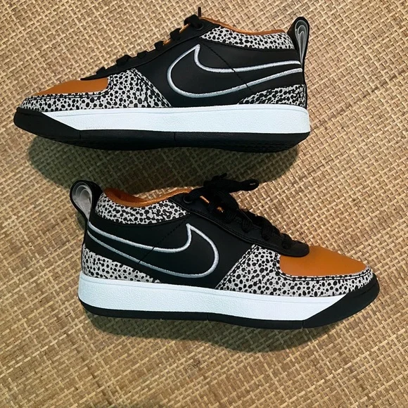 Devin Booker Nike Low-Top Sneakers in Black, White & Brown with Speckled Detail