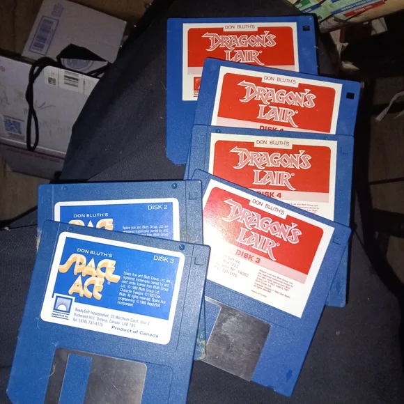 Dragon's Lair and Space Ace Floppy Disks