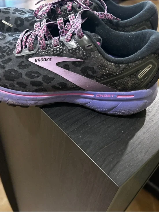 Brooks Women's Ghost Running Shoes in Black and Purple