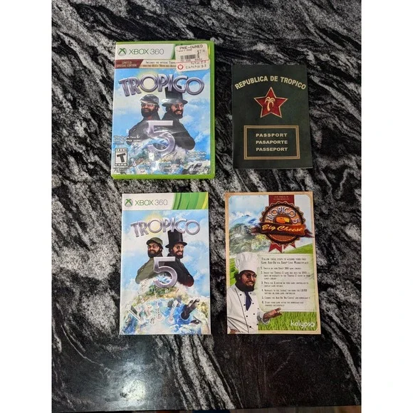 Tropico 5 -- Limited Special Edition (Microsoft Xbox 360) Manual Passport TESTED