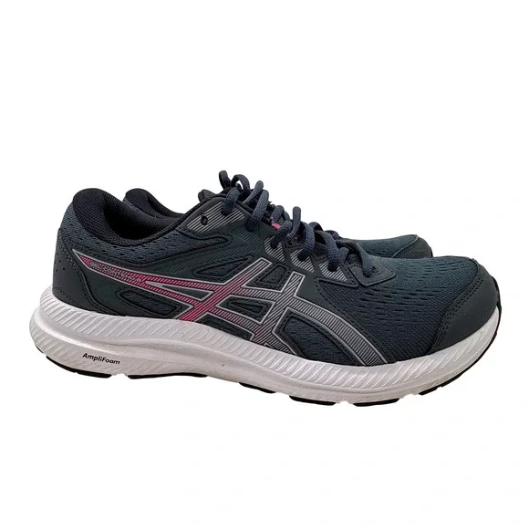 ASICS Gel-Contend 8 Running Shoes Womens 10 Grey Pink Excellent 1012B320