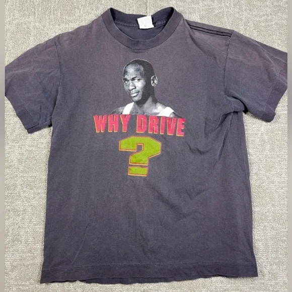 Vintage 90s Nike “Why Drive, You can Fly” Single Stitch Youth Medium T Shirt