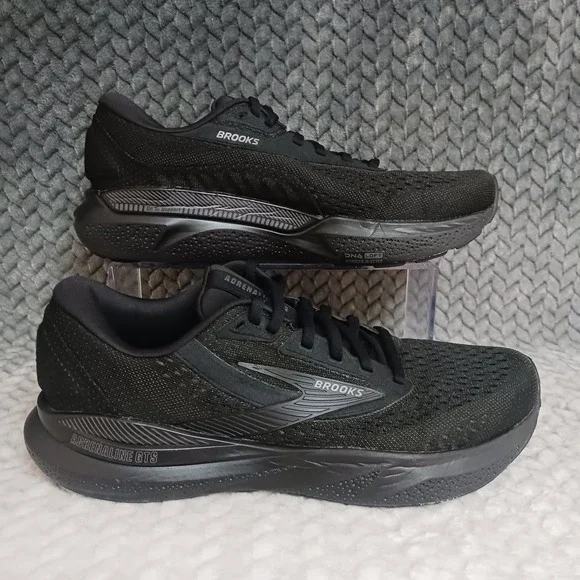 Brooks Adrenaline GTS 24 Black Ebony Women's Walking Running Shoes Size 9.5