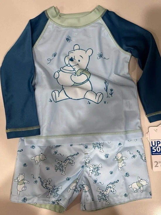 Disney Baby Two-Piece Swim Set in Light Blue and Mint