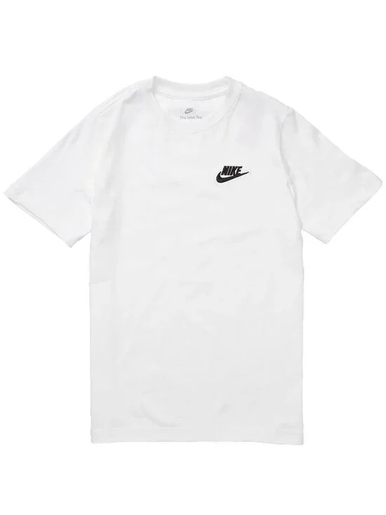 Nike Kids Sportswear Embroidered Futura T-shirt White Size XS