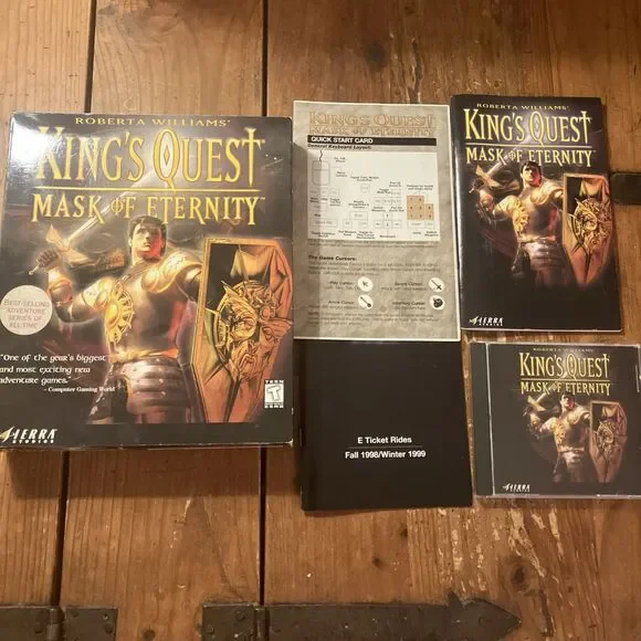 PC Game King's Quest Mask of Eternity Big Box Complete w/ box, disc & book 1998
