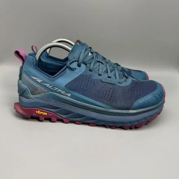 Altra Olympus 4 Women's 9.5 Moroccan Blue Lace-Up Low Top Trail Running Sneakers