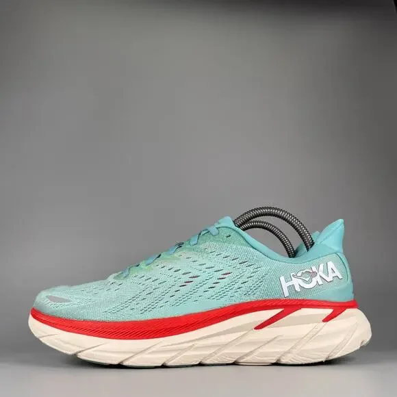 Hoka One One Clifton 8 Women's Size 9 B Blue Running Shoe Athletic Sneakers GUC
