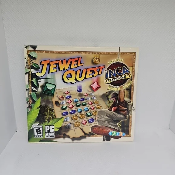 Jewel Quest + Inca Quest Bonus Video Game 2007 Factory Sealed PC CD ROM Rated E