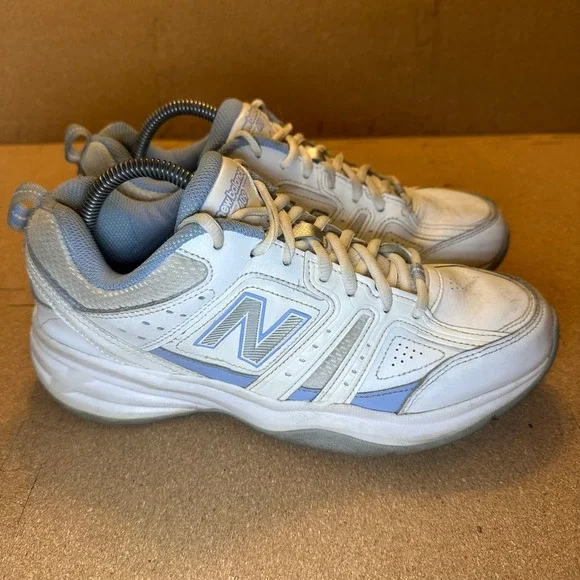 New‎ Balance 409 Womens White Blue Cross Training Shoes WX409WL2 Size 10 Wide