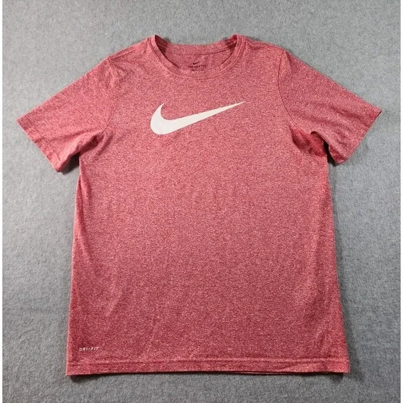 Nike Boys Dri-Fit T-Shirt, Size XL, Red, Short Sleeve, Breathable