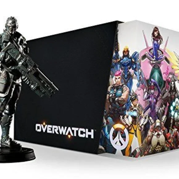 OVERWATCH Limited Collector's Edition w/ Statue and Books 2016 PC & BABY WINSTON