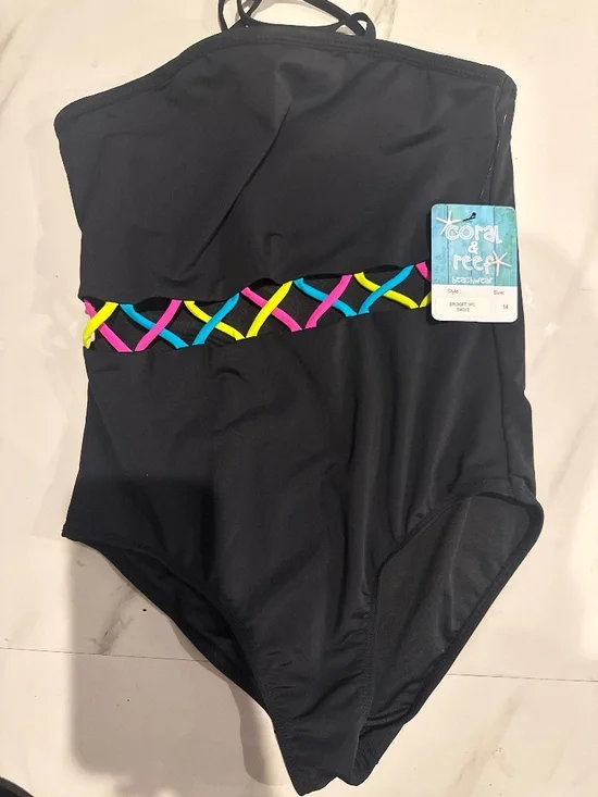 Coral & reef bathing suit