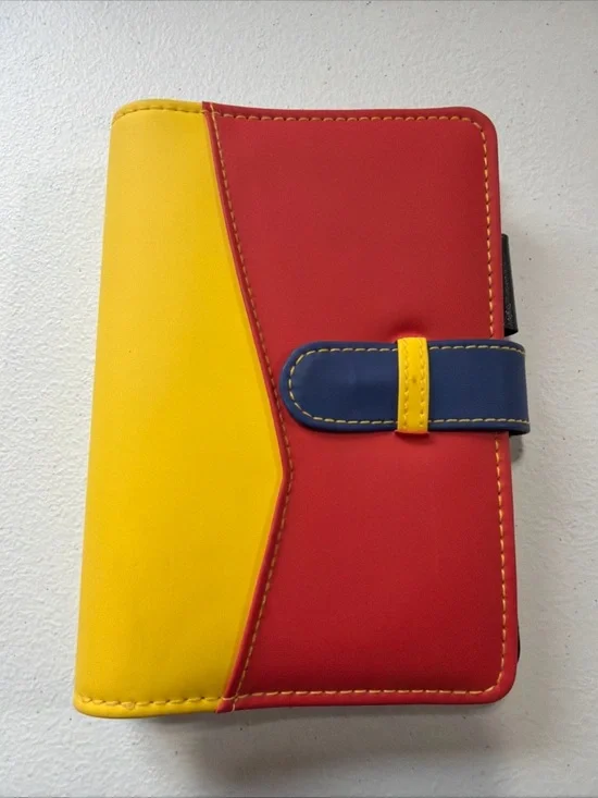 German Day Timer Planner Multi Color Organizer Binder With Id Slot & Pen Holder