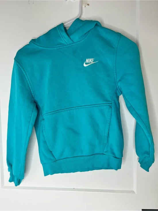 Nike Turquoise Hoodie with Black Swoosh Tag
