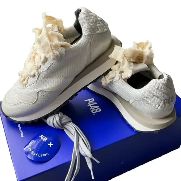 P448 Women's Athletic Cancun Sneakers White Size 7 Euro 37 NEW NIB
