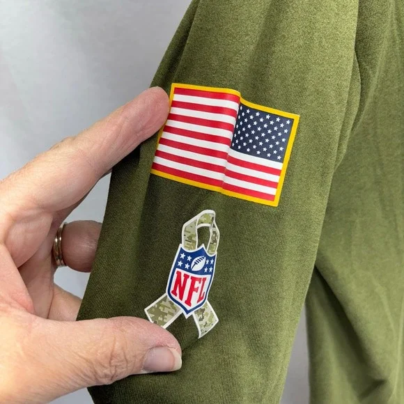 Nike Kids Minnesota Vikings Salute to Service Long Sleeve Shirt Medium Green NFL