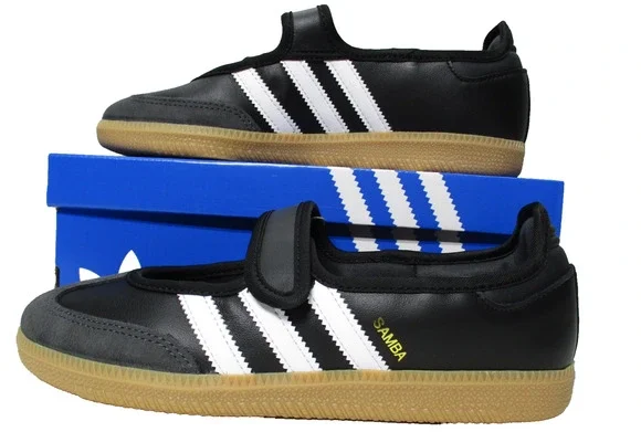 Adidas Samba Jane Shoes Black White Gum JQ6445 Womens Sz 7.5