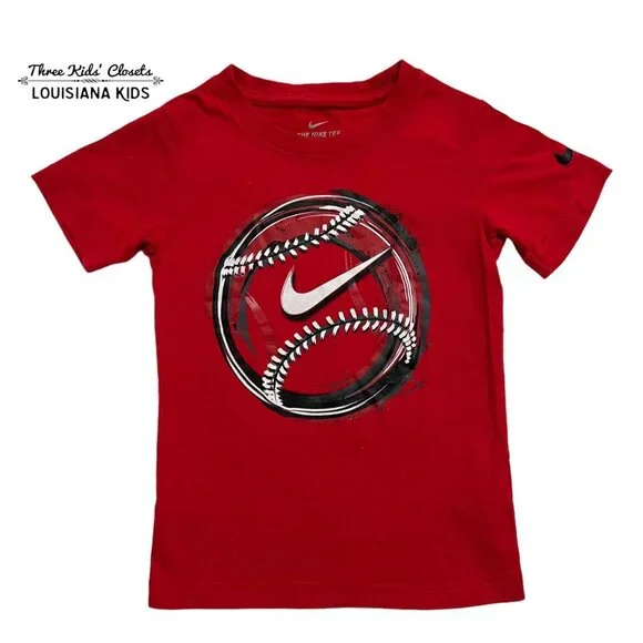 Nike Sz 4 Red Baseball Tee Shirt