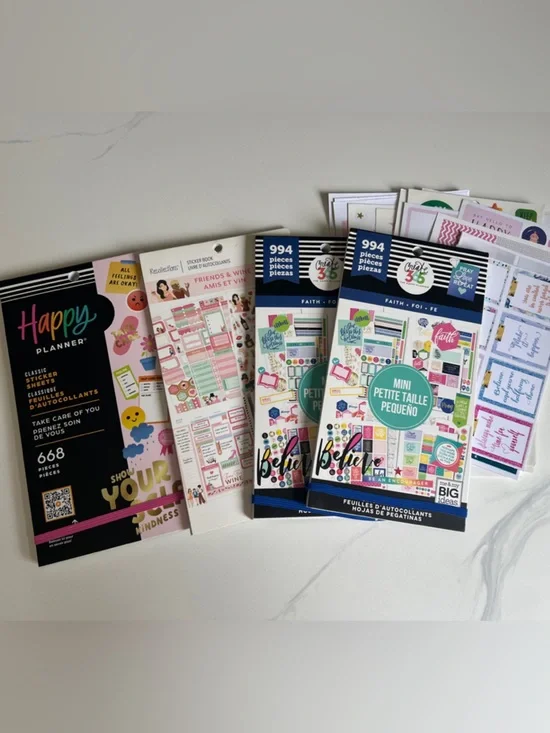 Happy Planner motivational stickers various for planners journaling. Bundle save