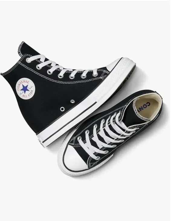 Converse Chuck Taylor All Star hidden Wedge Platform High Top Sneaker Black 9